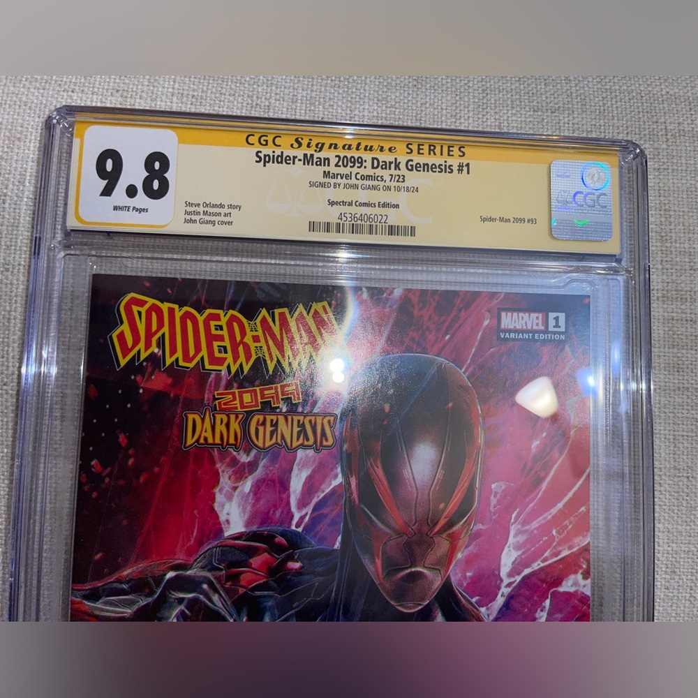 SPIDER-MAN 2099: Dark Genesis #1 TRADE VARIANT CGC SS 9.8 Signed by JOHN GIANG - Picture 5 of 6